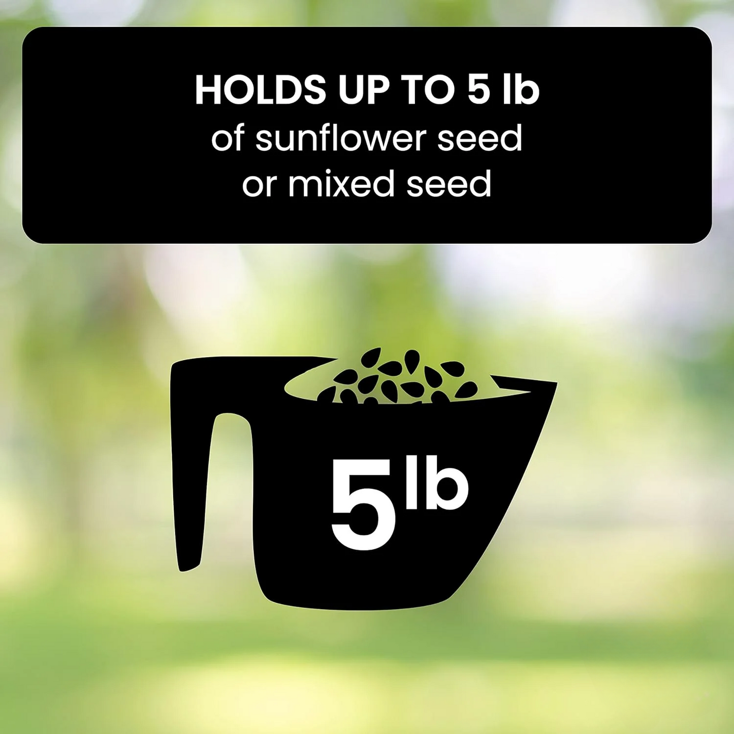 Wild Bird Feeder with Squirrel Proof Spin Tray