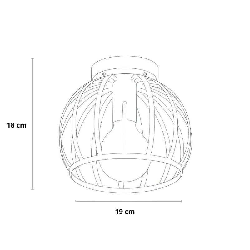 Metal Commercial Ceiling Light Black