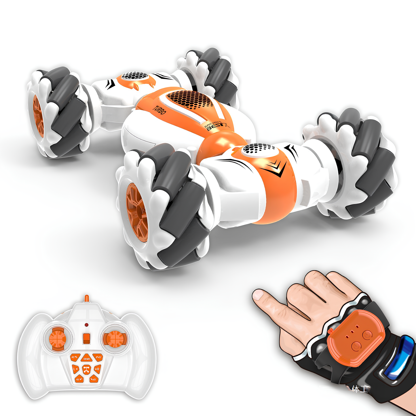 Fast Turbo Stunt Remote Control Car 2-in-1