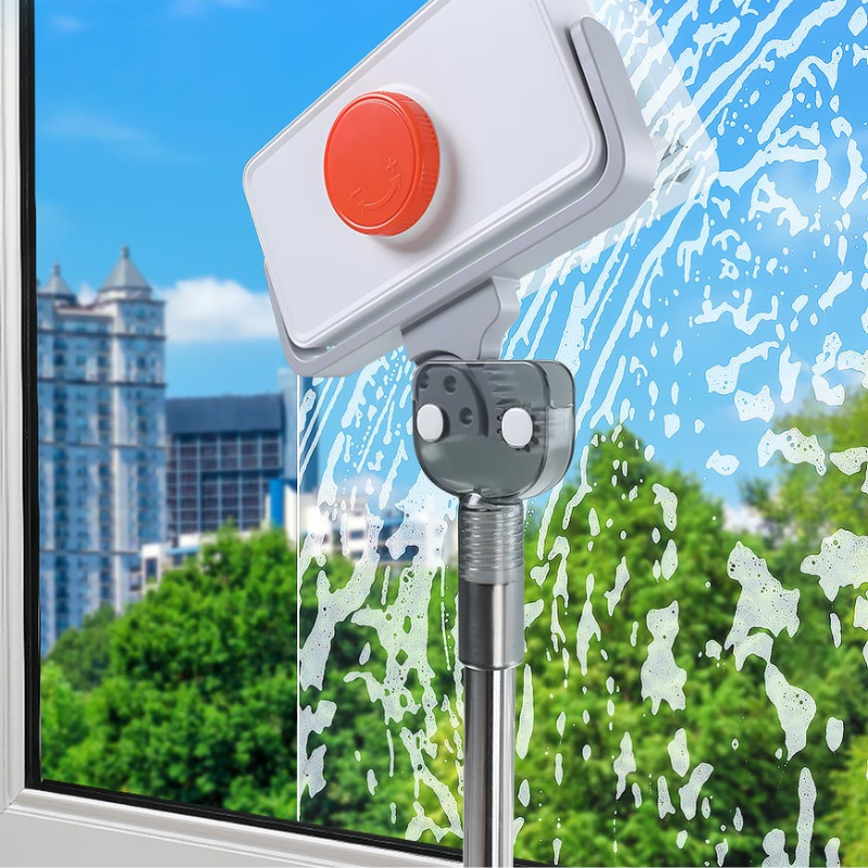Easy Reach Window Cleaning Tool with Magnetic Edge
