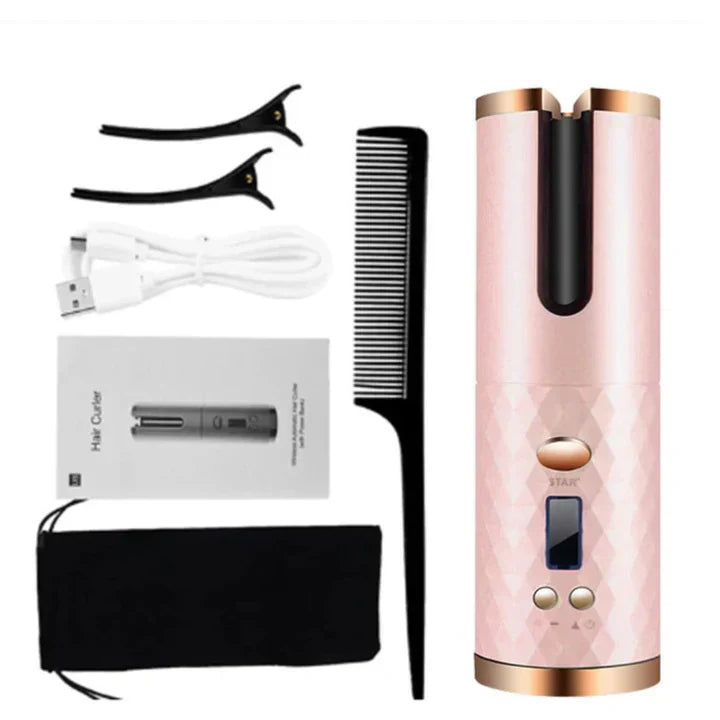 Portable Easy Curl Hair Styler Cordless Curling Iron