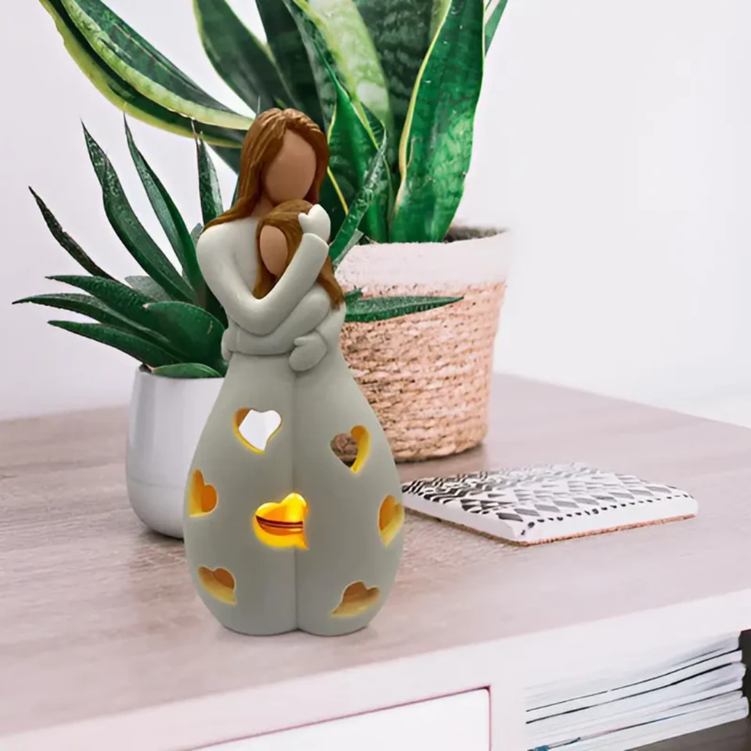 Heartwarming Mom and Daughter Candle Holder Set