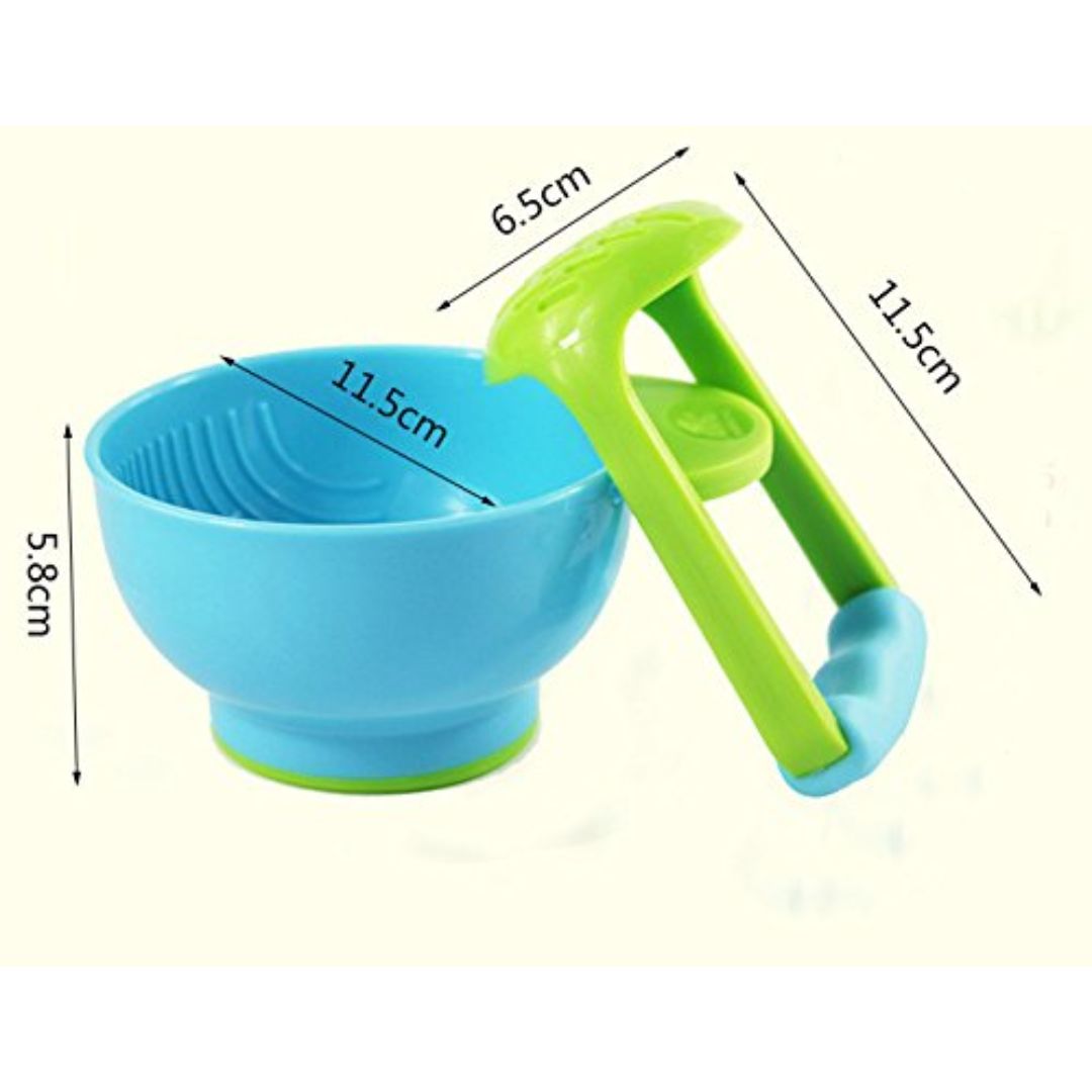 Baby Food Bowls with Spoon Rest - Anti Slip Feeding Bowl