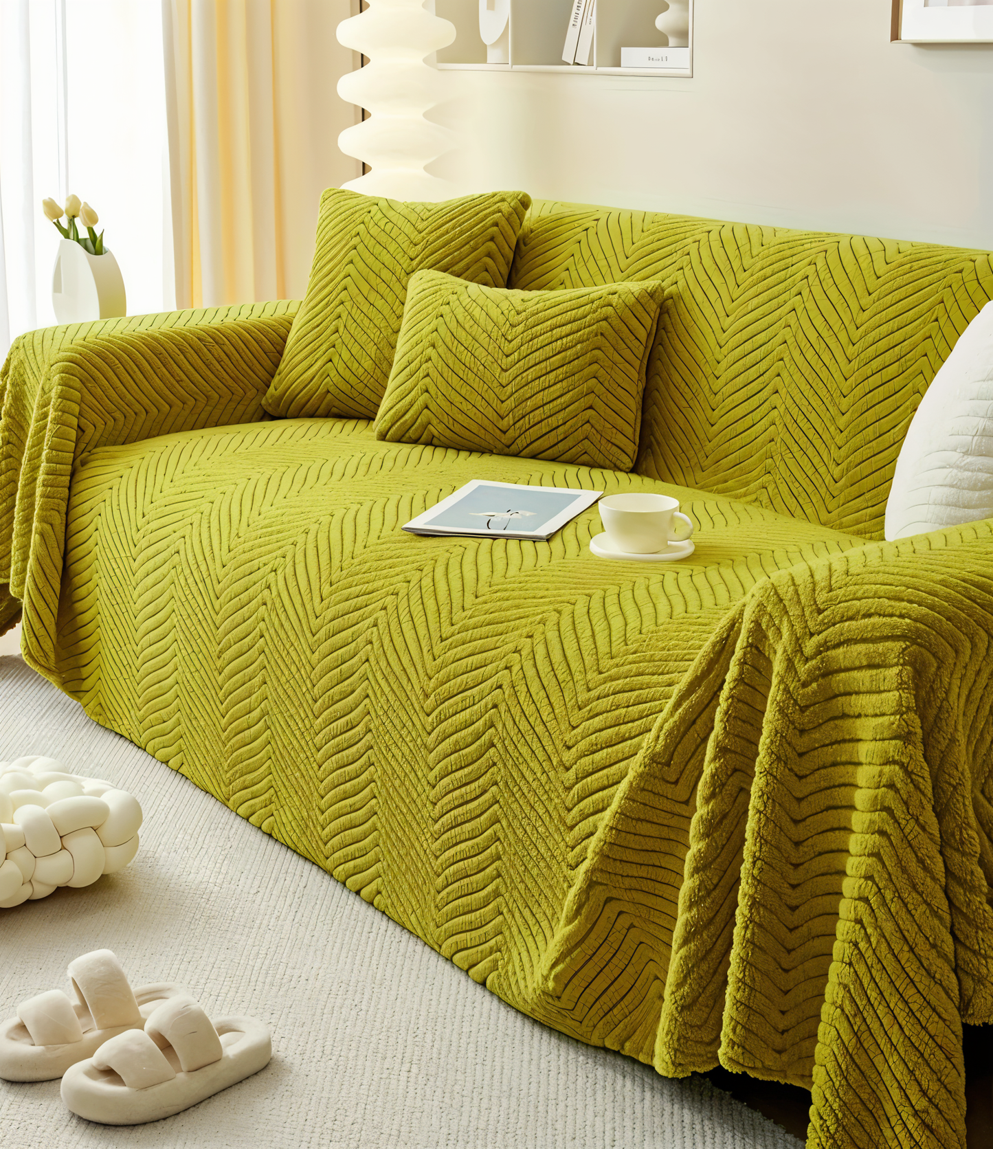 Durable Grip Faux Sofa Slipcover