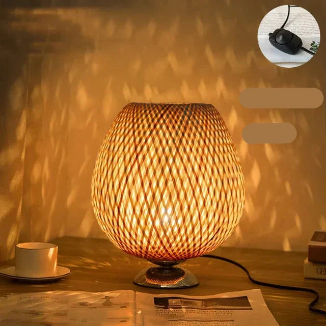 Natural Bamboo Desk Light Lamp