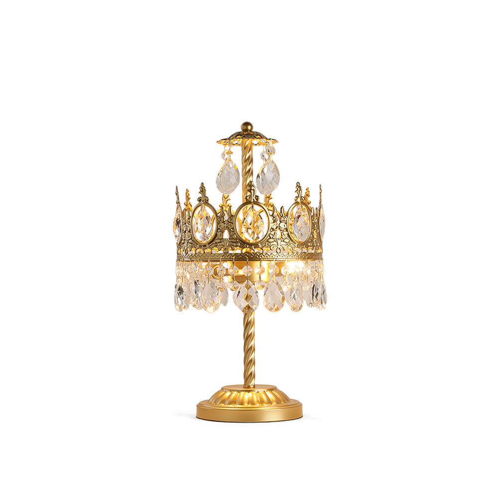 Luxurious Glass Table Lamp with Metallic Base