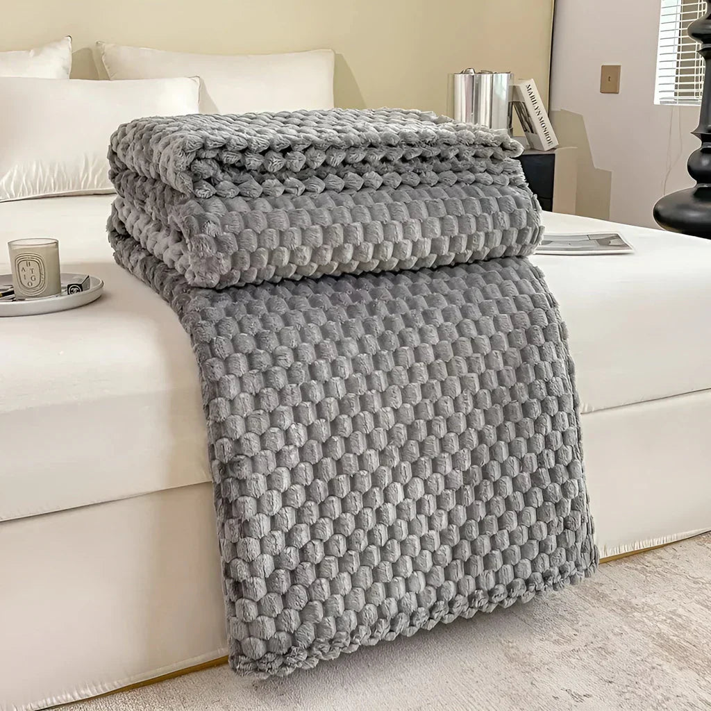 Plush Throw Blanket for Bed and Sofa