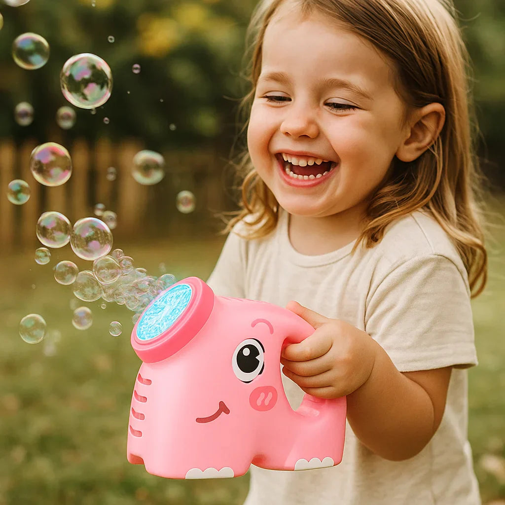Fun Colorful Elephant Soap Bubble