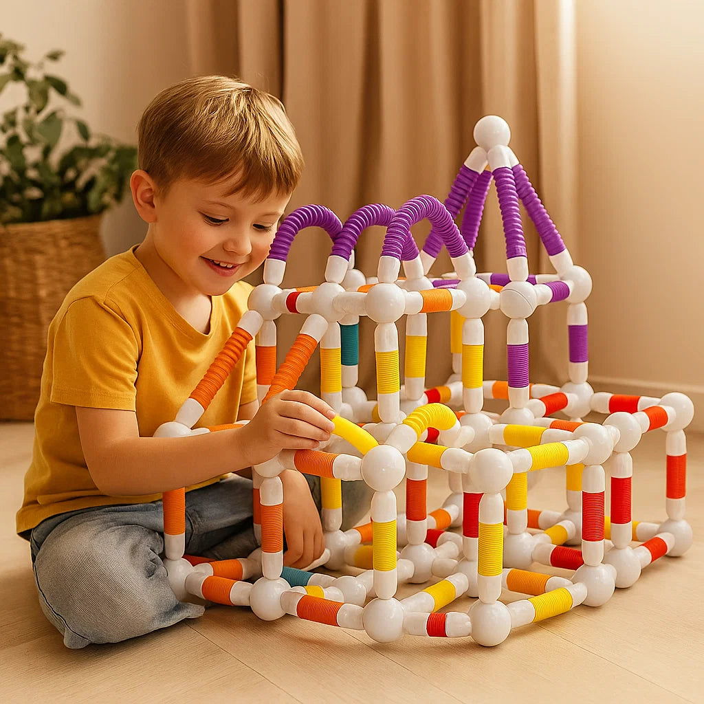 Colorful Kids Magnetic Learning Blocks Set