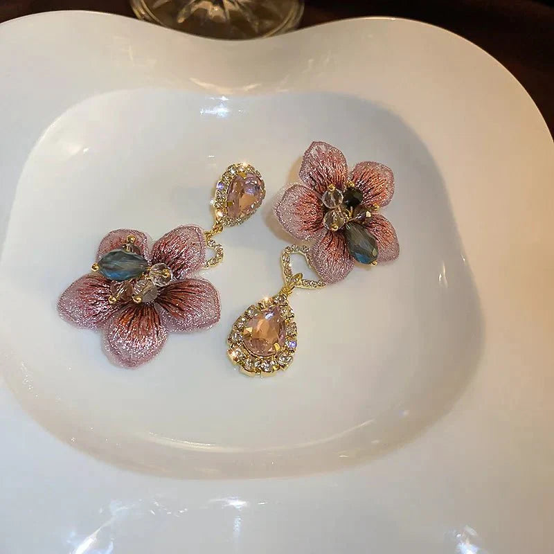 Unique Boho Floral Drop Earrings