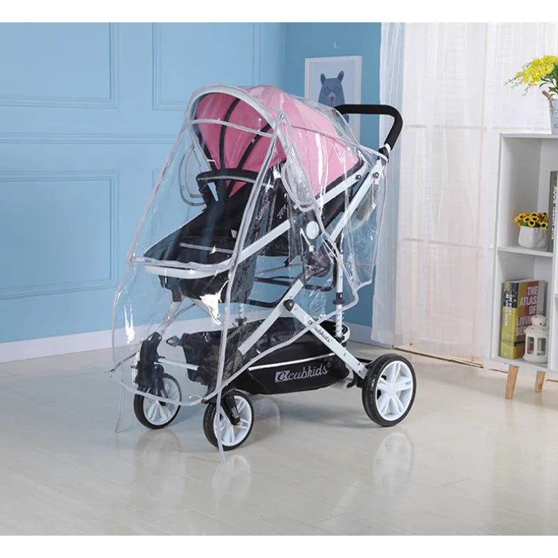 Waterproof Stroller Rain Cover ā Clear Protective Hood