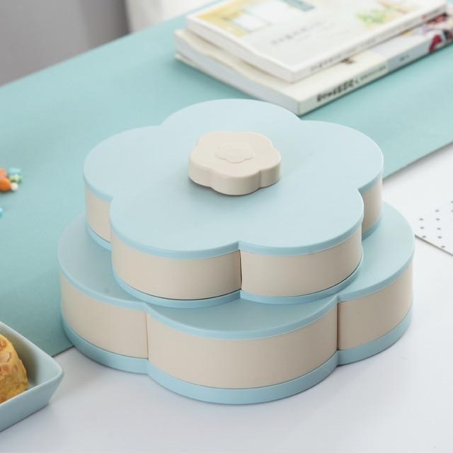 Spinning Floral Desk Organizer Box