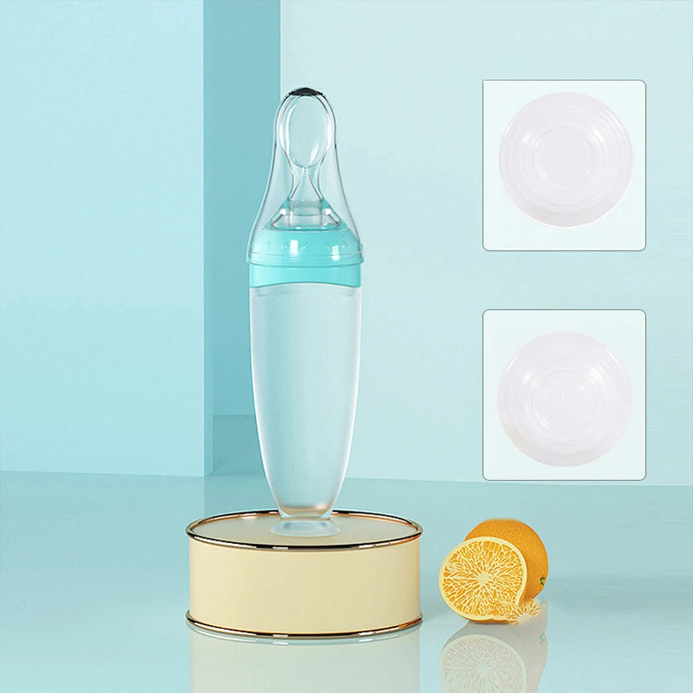 Baby Food Bottle and Spoon Set