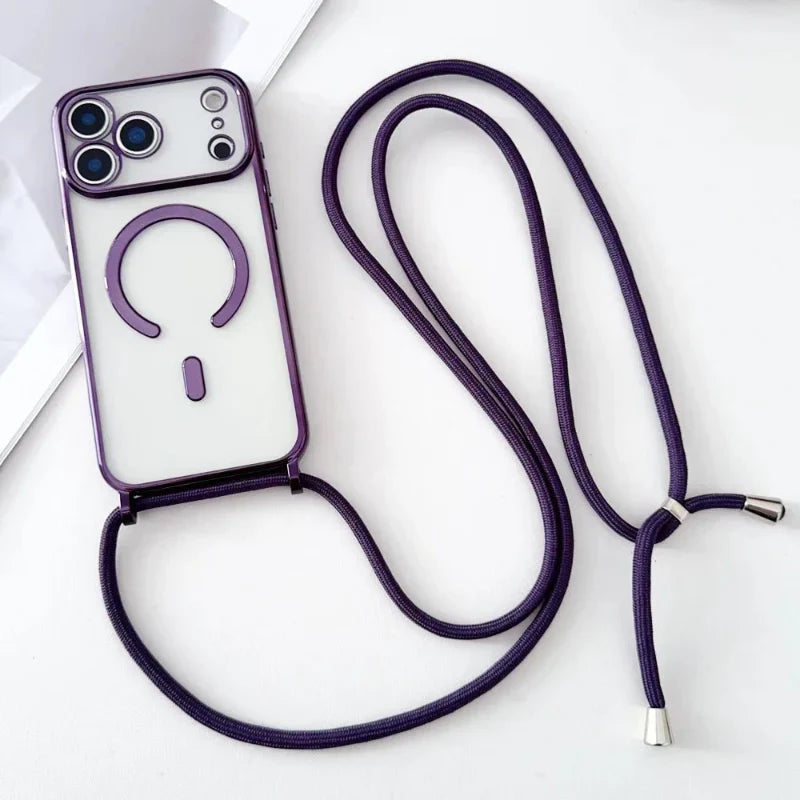 Detachable Phone Neck Strap with Clear Phone Case