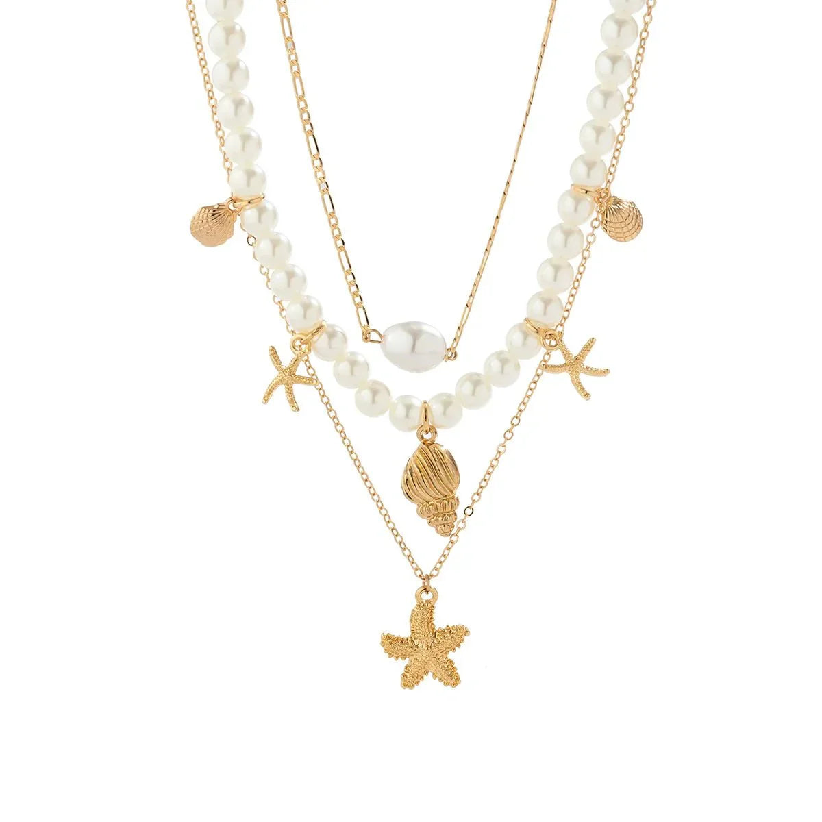Delicate Coastal Charm Layered Necklace Set