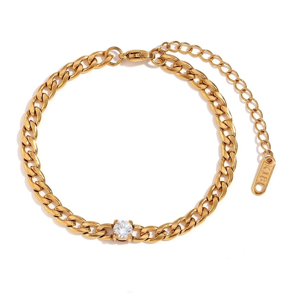 Elegant Gold Diamond Cuban Link Bracelets