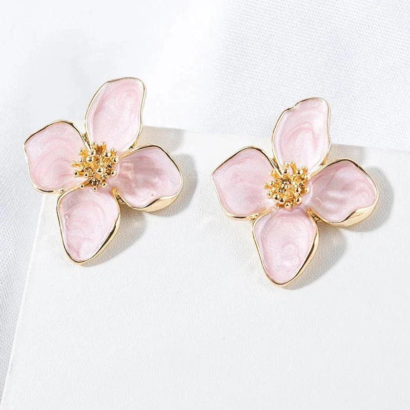 Delicate Flower Drop Earrings