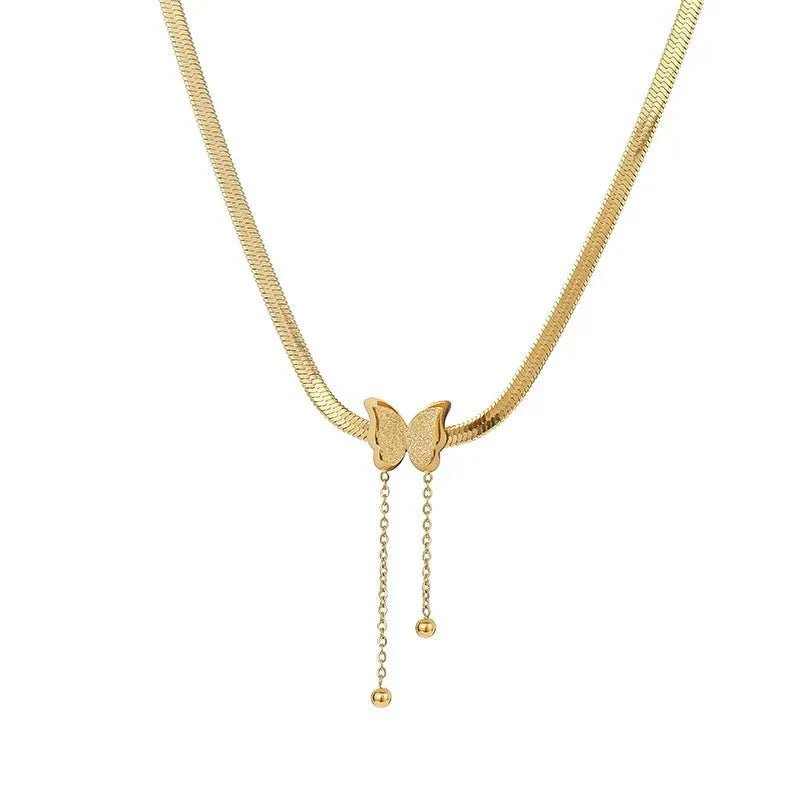 Delicate Floral Drop Pendant Necklace