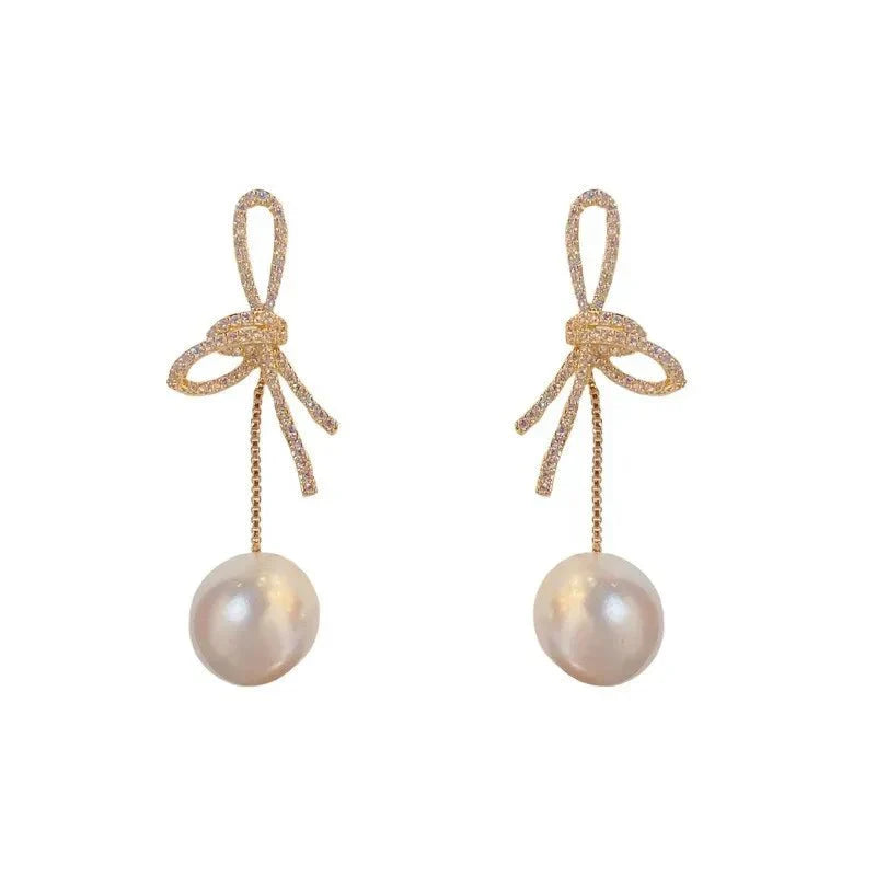 Fesara | Elegant Pearl Drop Dangle Earrings