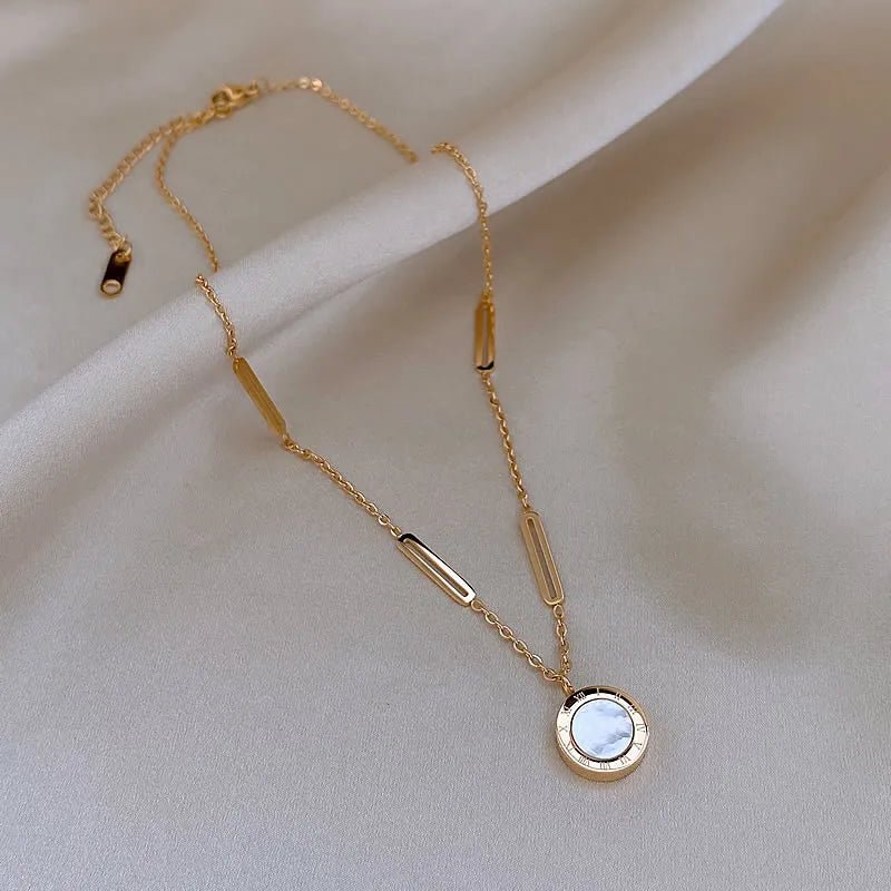 Classic Two Sided Roman Number Necklace