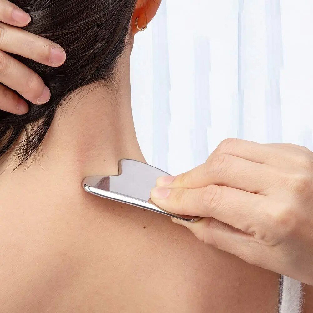 Relaxing Face Massage Stainless Steel Gua Sha Tool