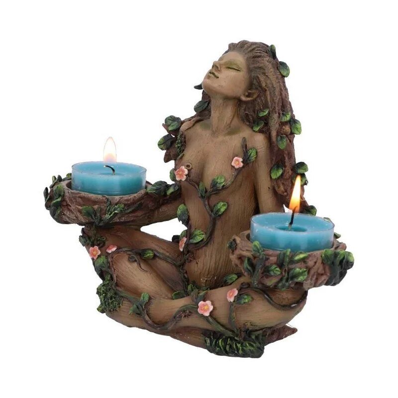 Natural Wooden Candle Holder - Earthy Home Decor