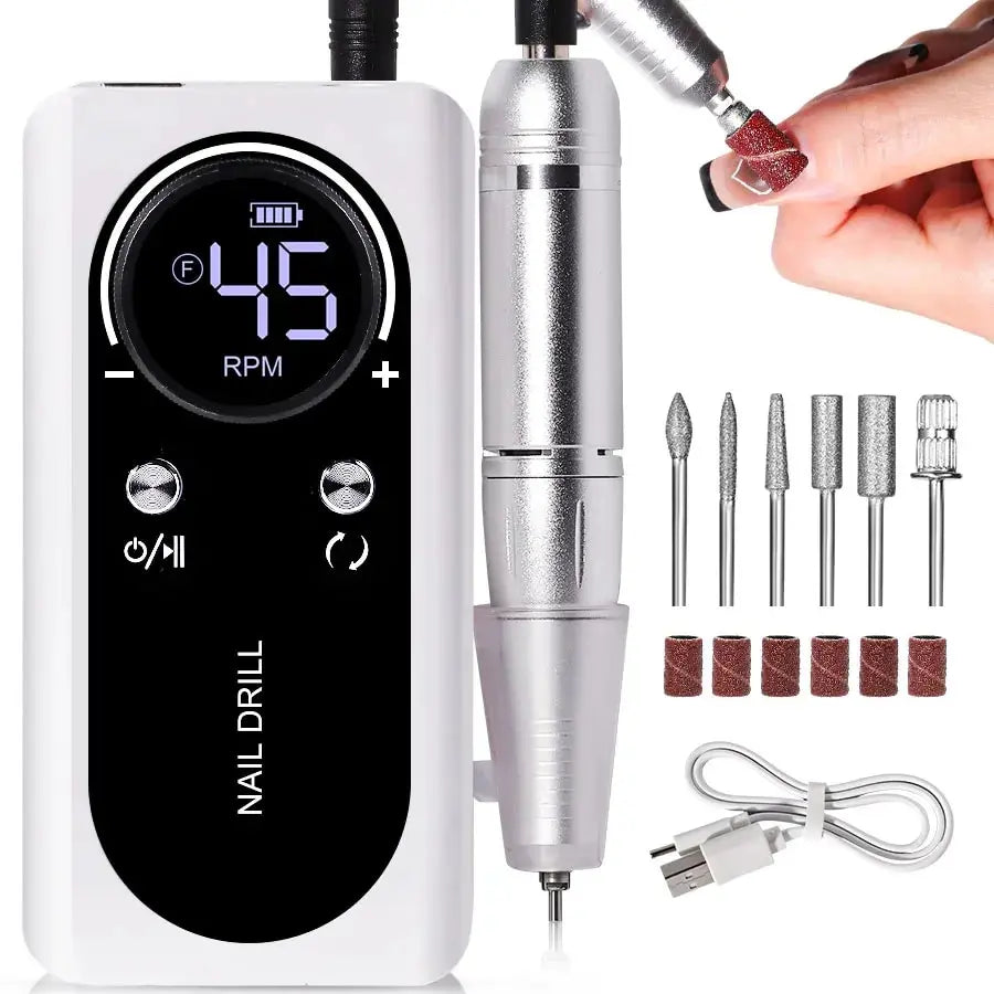 Compact Rechargeable Nail Drill for Acrylic Nails