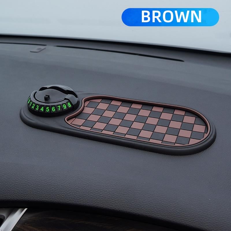 Practical Car Floor Mat with Phone Mount and Storage