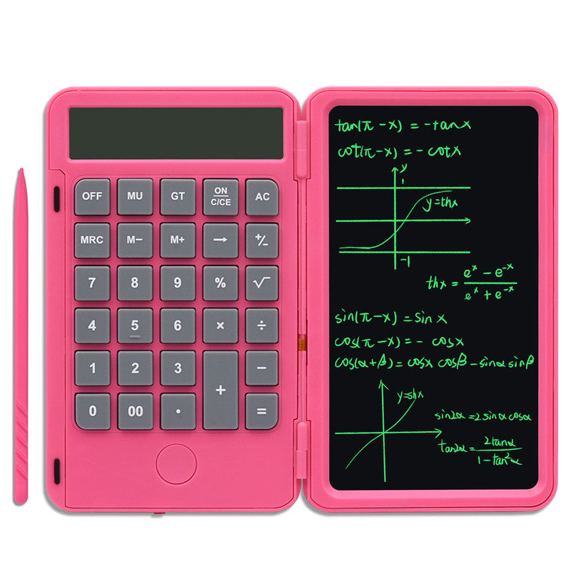 Compact 2-in-1 Calculator with Erasable Note Pad
