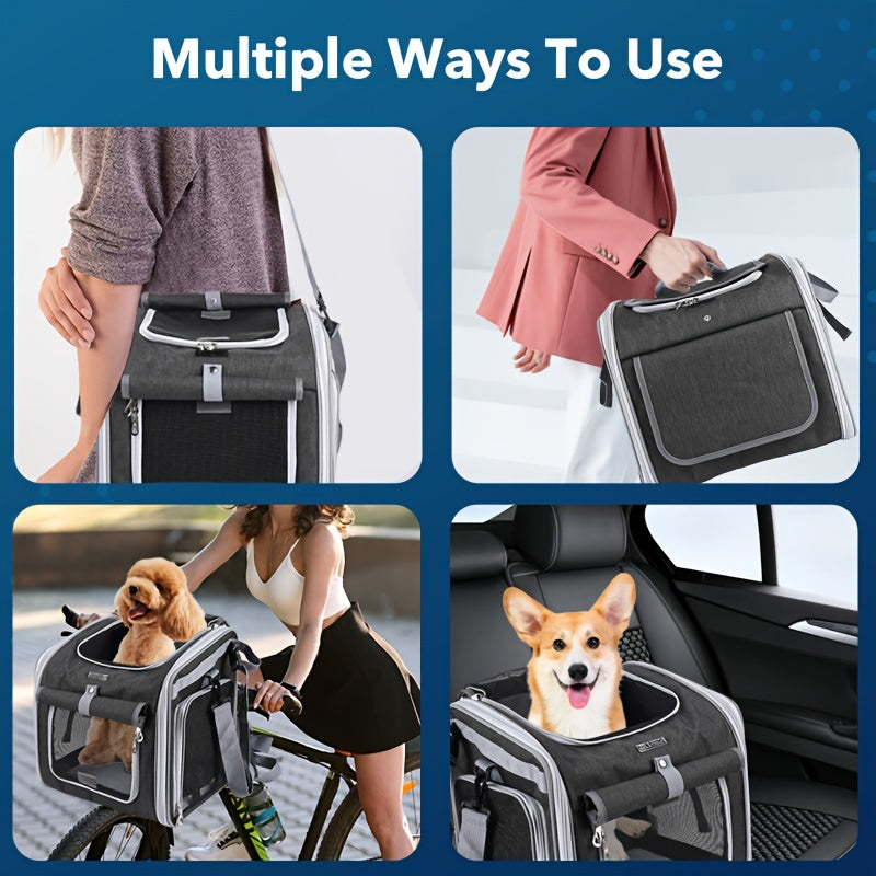 Large Pet Bike Carrier - Safe Bike Basket for Dogs Cats