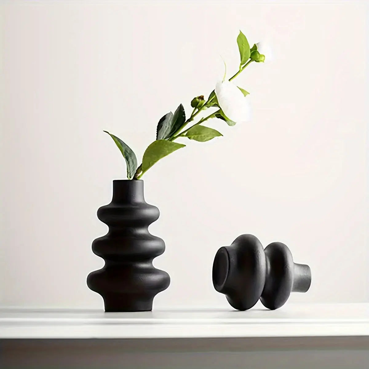 Unique Swirl Design Ceramic Vase