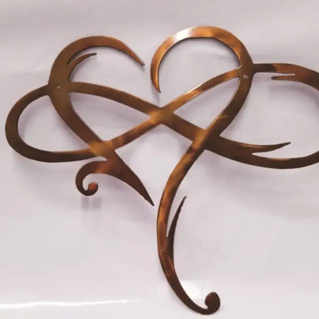 Romantic Metal Heart Wall Art Sculpture