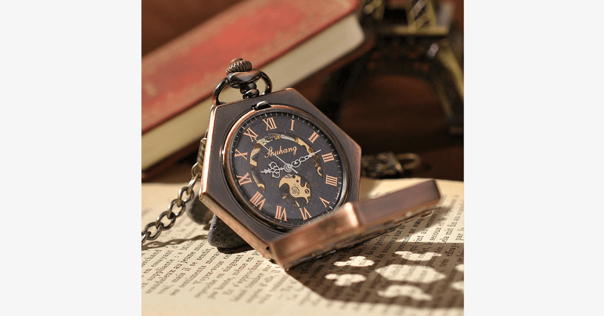 Classic Mechanical Pocket Watch - Timeless Elegant Style