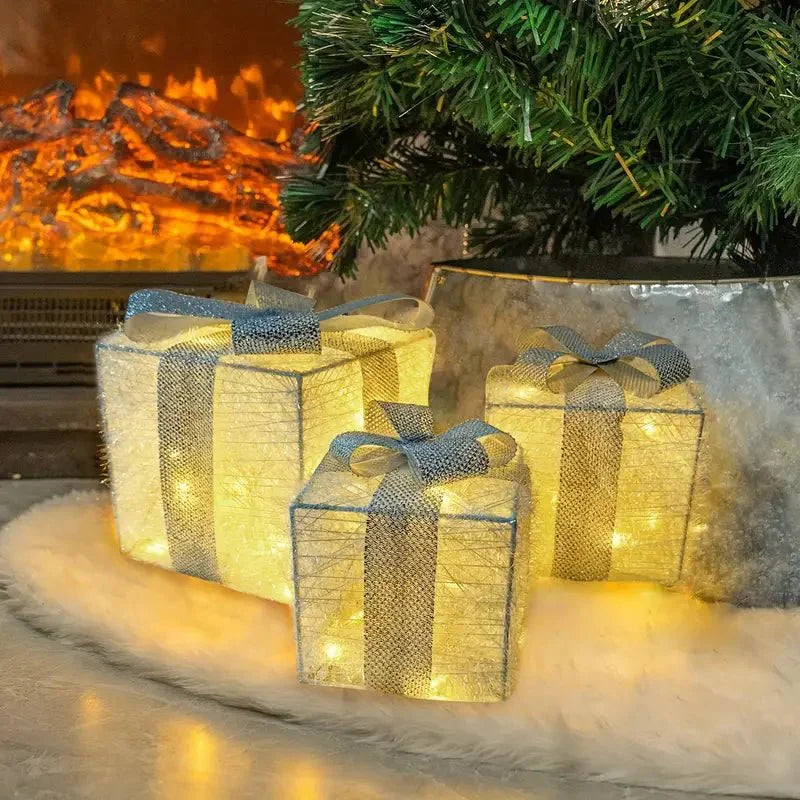 Bright Christmas Gift Boxes Set of 3