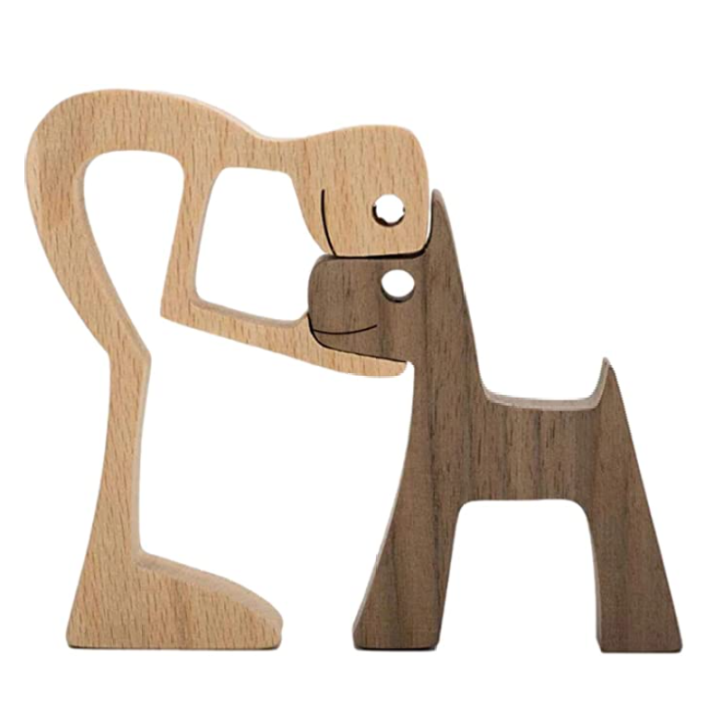 Handcrafted Wooden Hugo Figurine Decor