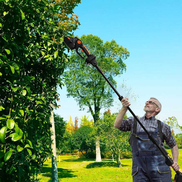Compact 4-in-1 Long Reach Hedge Cutter for Garden Shrubs