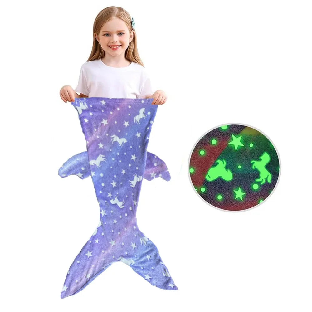 Glowing Mermaid Kids Sleep Bag