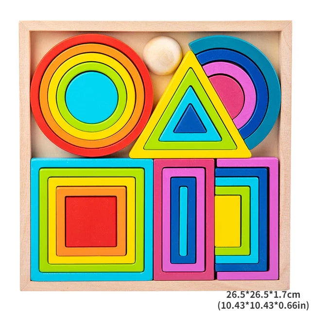 Vibrant Wooden Blocks Toy for Kids