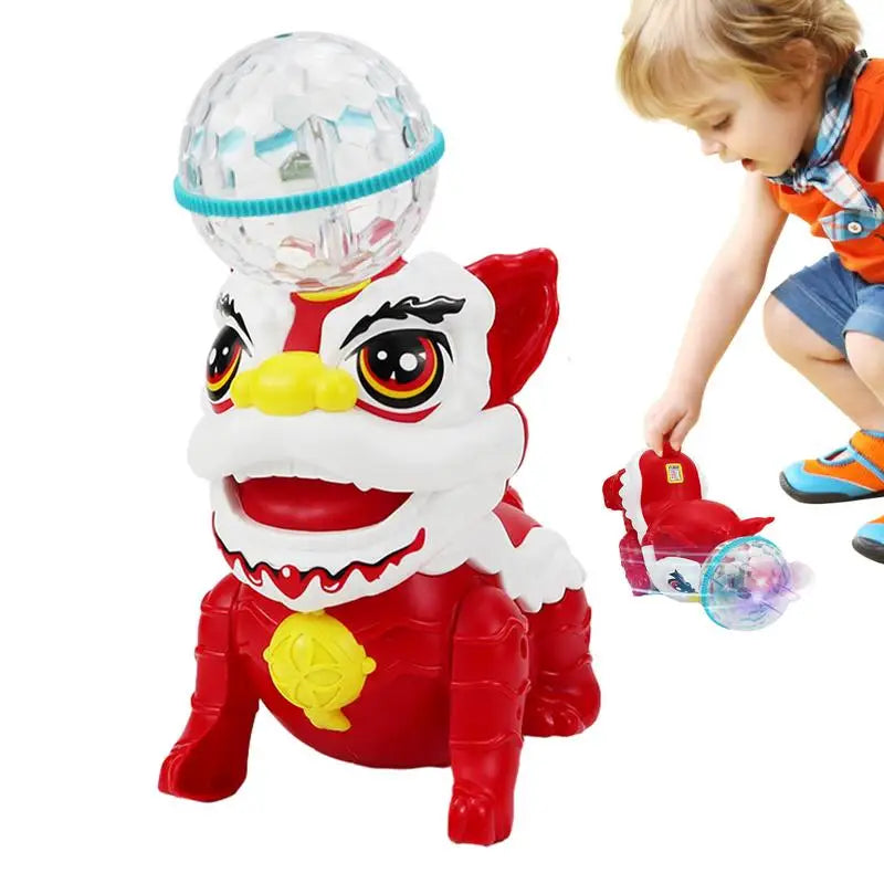 Fun Musical Lion Figurine with Colorful LED Lights