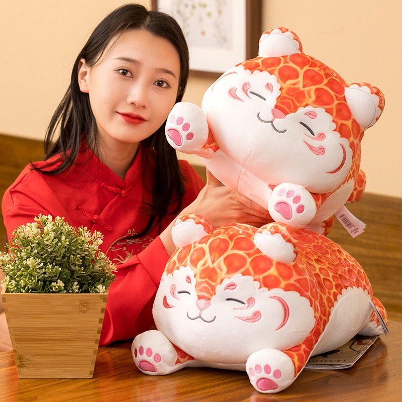 Adorable Fat Orange Leopard Plush