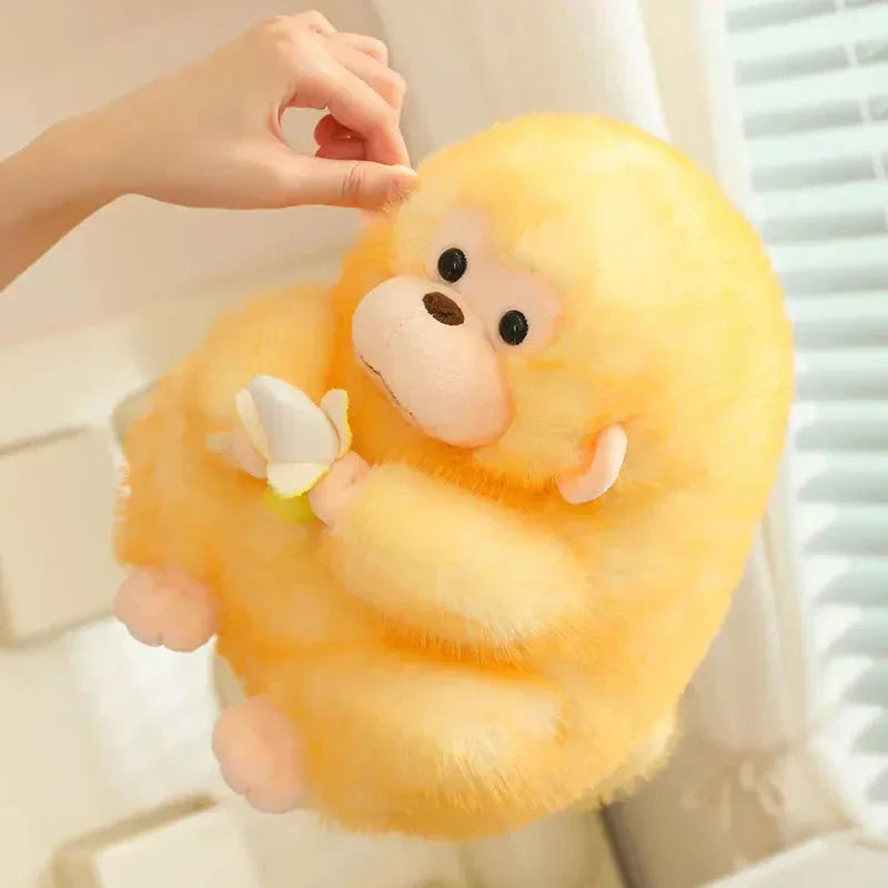 Cute Brown Monkey Soft Toy with Banana