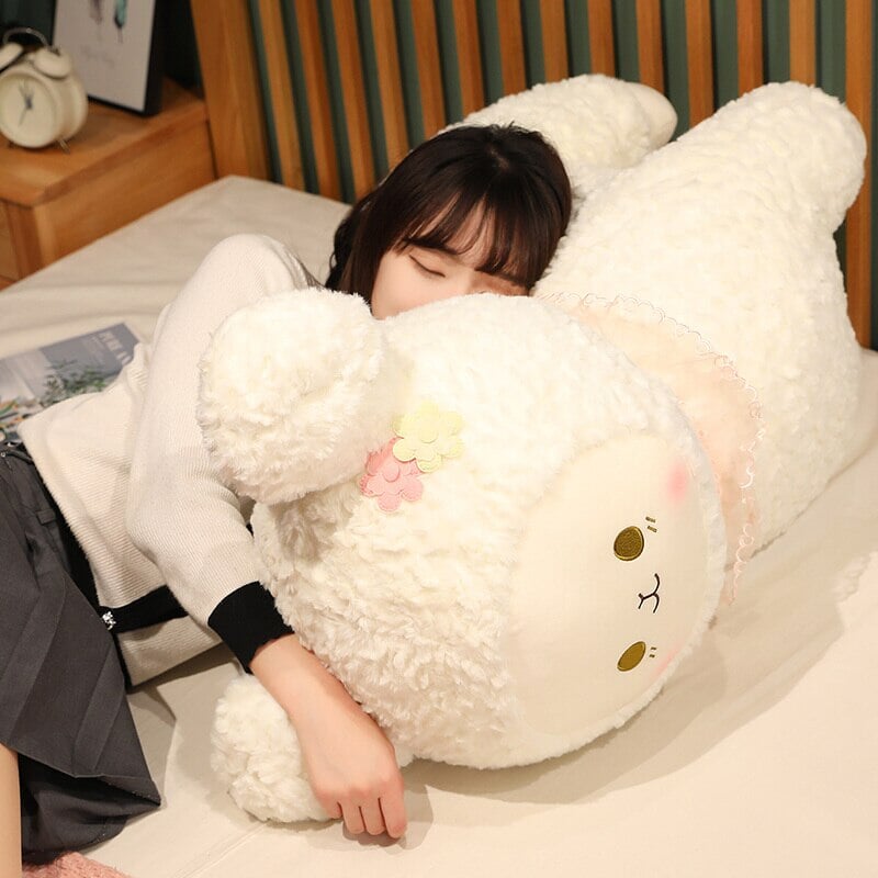 Cuddly Plush Lamb Figurine Set