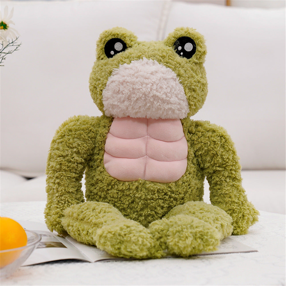 Cute Dench Muscle Frog Soft Toy