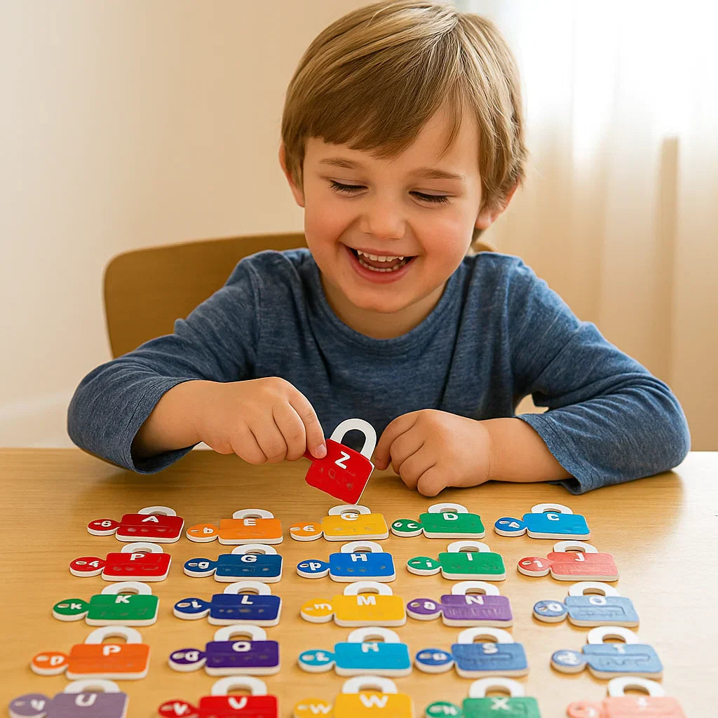 Educational Alphabet and Number Puzzle Lock Set
