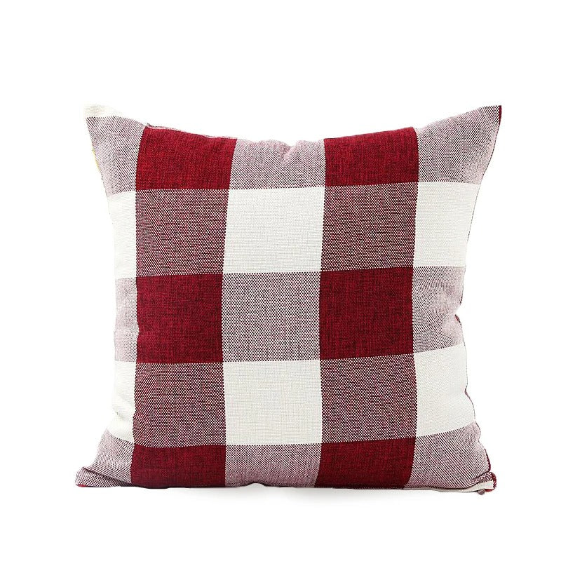 Warm Plaid Cushion Cover in Rustic Country Style