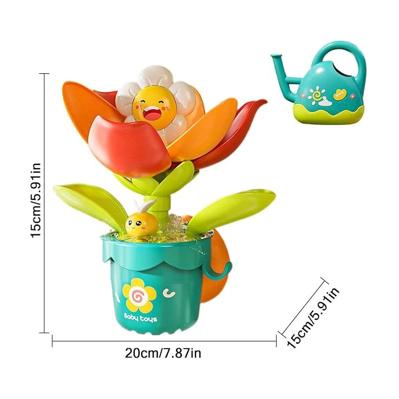 Colorful Kids Flower Bath Play Set with Sprayer