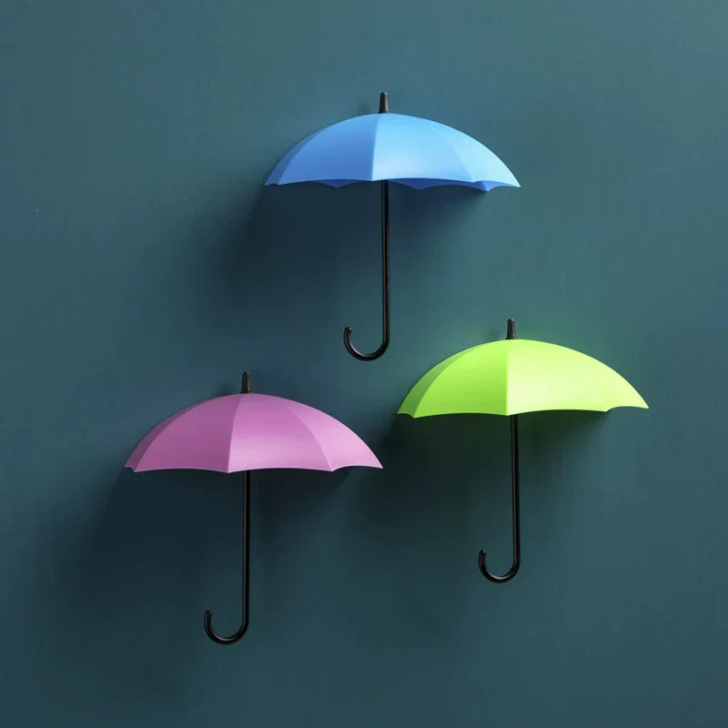 Simple Umbrella Key Hook with Coat Hanger