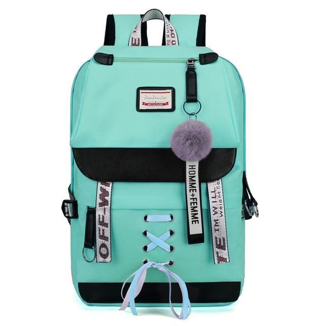 Safe Big Student Backpacks for Girls with USB Charger