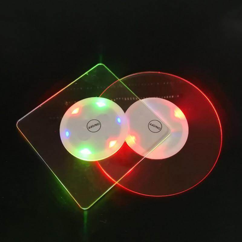 Slim Clear LED Drink Coaster