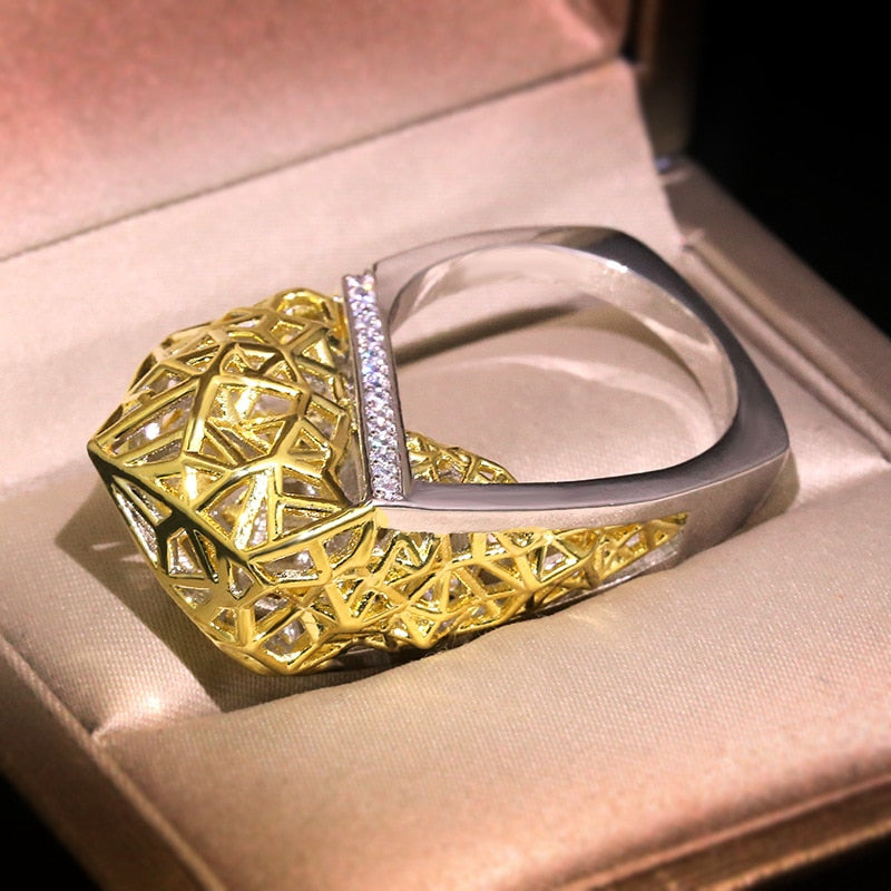 Stylish Bird Nest Inspired Hollow Ring - Fesara